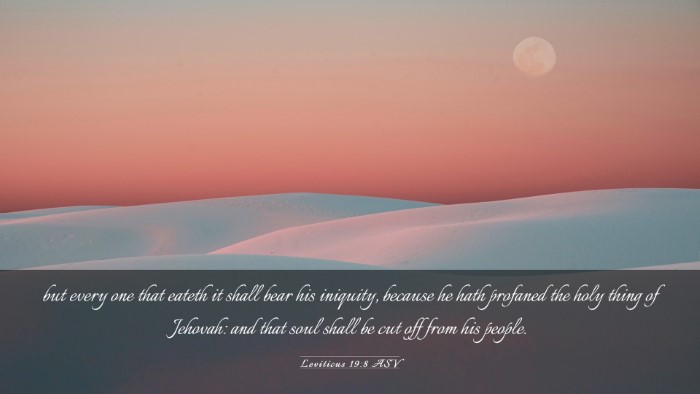 Picture 03 - Leviticus 19:8 ASV Desktop Wallpaper - but every one that eateth it shall bear his - Desktop Bible Verse Wallpaper