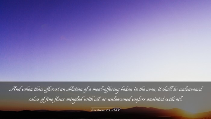 Picture 03 - Leviticus 2:4 ASV Desktop Wallpaper - And when thou offerest an oblation of a - Desktop Bible Verse Wallpaper