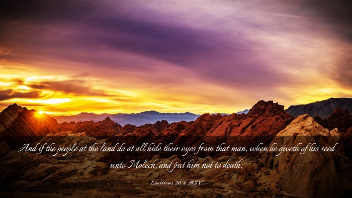 Picture 03 - Leviticus 20:4 ASV Desktop Wallpaper - And if the people at the land do at all hide - Desktop Bible Verse Wallpaper