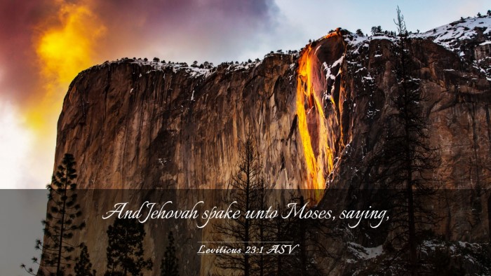 Picture 03 - Leviticus 23:1 ASV Desktop Wallpaper - And Jehovah spake unto Moses, - Desktop Bible Verse Wallpaper