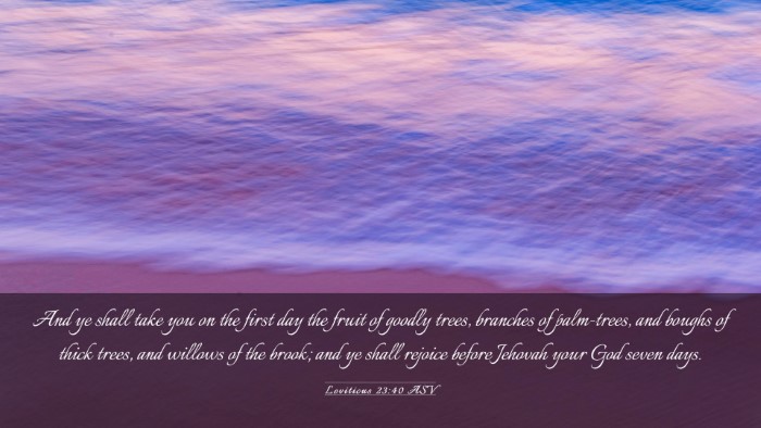 Picture 03 - Leviticus 23:40 ASV Desktop Wallpaper - And ye shall take you on the first day the fruit - Desktop Bible Verse Wallpaper