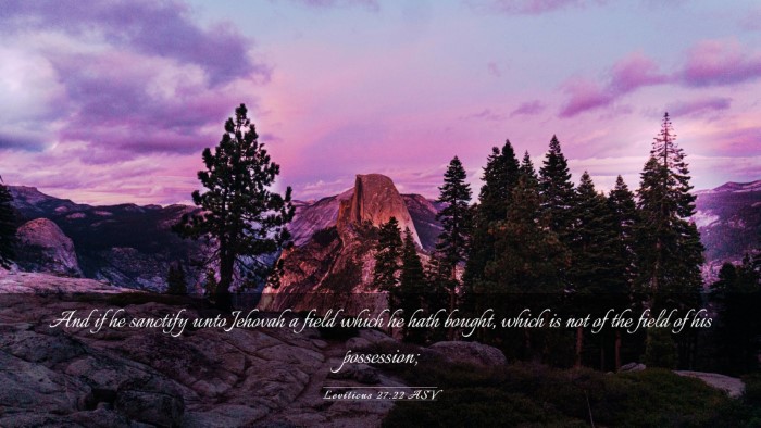 Picture 03 - Leviticus 27:22 ASV Desktop Wallpaper - And if he sanctify unto Jehovah a field which he - Desktop Bible Verse Wallpaper