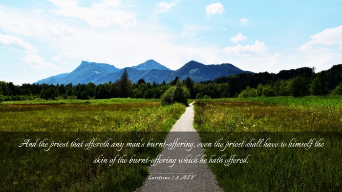 Picture 03 - Leviticus 7:8 ASV Desktop Wallpaper - And the priest that offereth any man's - Desktop Bible Verse Wallpaper