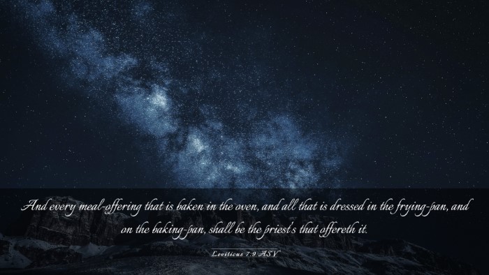 Picture 03 - Leviticus 7:9 ASV Desktop Wallpaper - And every meal-offering that is baken in the - Desktop Bible Verse Wallpaper