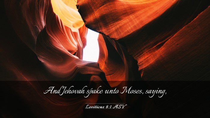 Picture 03 - Leviticus 8:1 ASV Desktop Wallpaper - And Jehovah spake unto Moses, - Desktop Bible Verse Wallpaper
