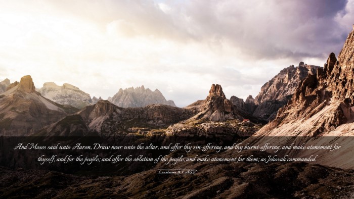 Picture 03 - Leviticus 9:7 ASV Desktop Wallpaper - And Moses said unto Aaron, Draw near unto the - Desktop Bible Verse Wallpaper