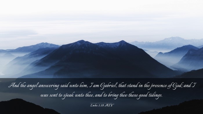 Picture 03 - Luke 1:19 ASV Desktop Wallpaper - And the angel answering said unto him, I am - Desktop Bible Verse Wallpaper