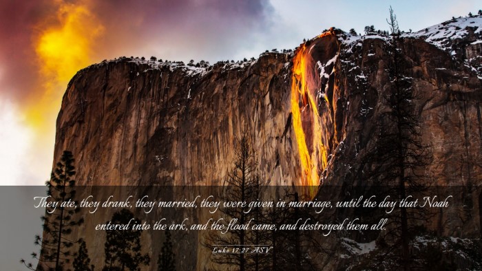 Picture 03 - Luke 17:27 ASV Desktop Wallpaper - They ate, they drank, they married, they were - Desktop Bible Verse Wallpaper