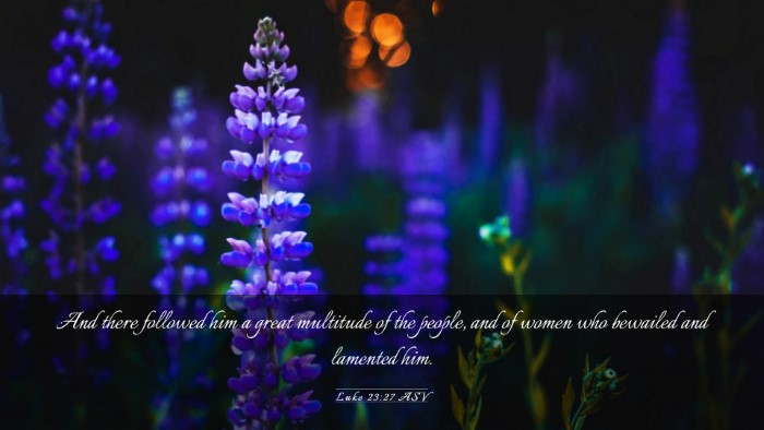 Picture 03 - Luke 23:27 ASV Desktop Wallpaper - And there followed him a great multitude of the - Desktop Bible Verse Wallpaper