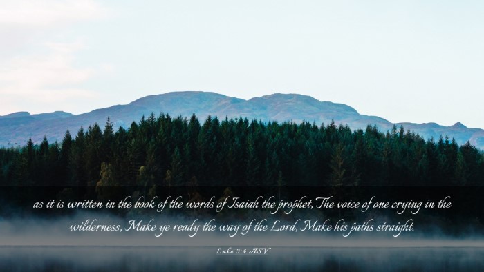 Picture 03 - Luke 3:4 ASV Desktop Wallpaper - as it is written in the book of the words of - Desktop Bible Verse Wallpaper