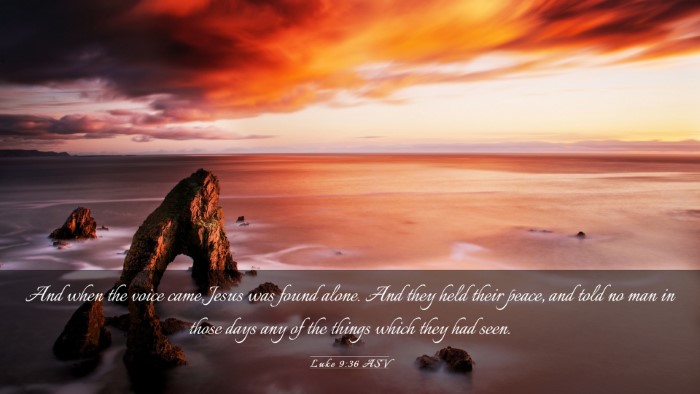 Picture 03 - Luke 9:36 ASV Desktop Wallpaper - And when the voice came, Jesus was found alone. - Desktop Bible Verse Wallpaper