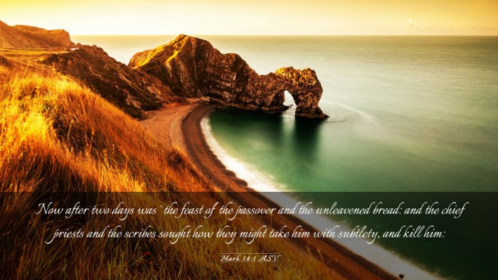 Picture 03 - Mark 14:1 ASV Desktop Wallpaper - Now after two days was `the feast of' the - Desktop Bible Verse Wallpaper