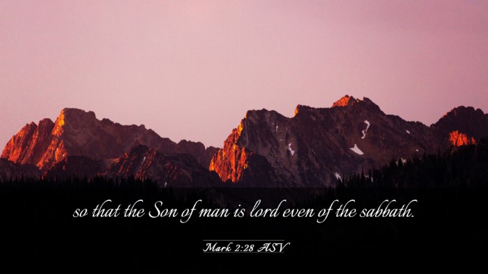 Picture 03 - Mark 2:28 ASV Desktop Wallpaper - so that the Son of man is lord even of the - Desktop Bible Verse Wallpaper