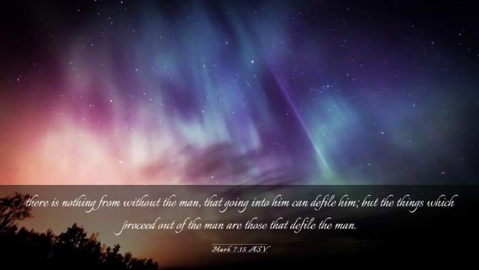 Picture 03 - Mark 7:15 ASV Desktop Wallpaper - there is nothing from without the man, that going - Desktop Bible Verse Wallpaper