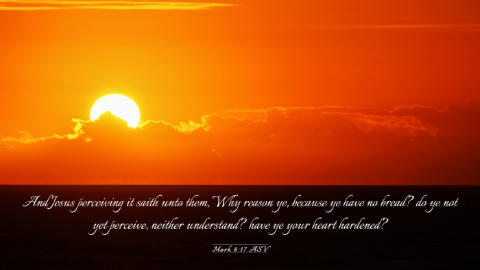 Picture 03 - Mark 8:17 ASV Desktop Wallpaper - And Jesus perceiving it saith unto them, Why - Desktop Bible Verse Wallpaper
