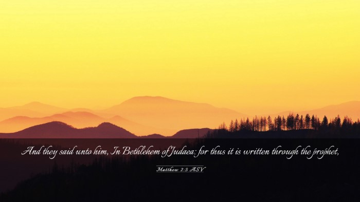 Picture 03 - Matthew 2:5 ASV Desktop Wallpaper - And they said unto him, In Bethlehem of Judaea: - Desktop Bible Verse Wallpaper