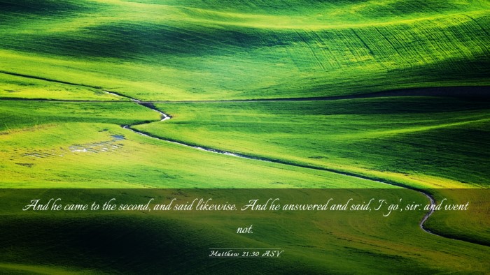 Picture 03 - Matthew 21:30 ASV Desktop Wallpaper - And he came to the second, and said likewise. And - Desktop Bible Verse Wallpaper