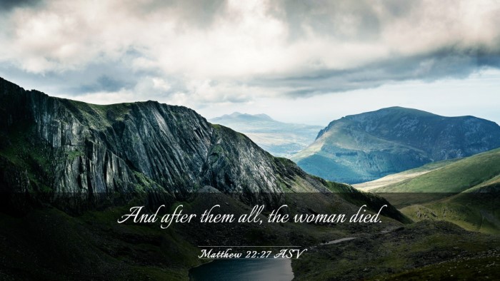 Picture 03 - Matthew 22:27 ASV Desktop Wallpaper - And after them all, the woman - Desktop Bible Verse Wallpaper
