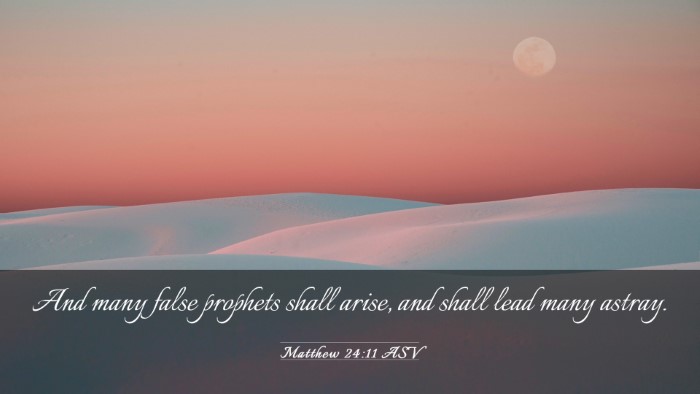 Picture 03 - Matthew 24:11 ASV Desktop Wallpaper - And many false prophets shall arise, and shall - Desktop Bible Verse Wallpaper