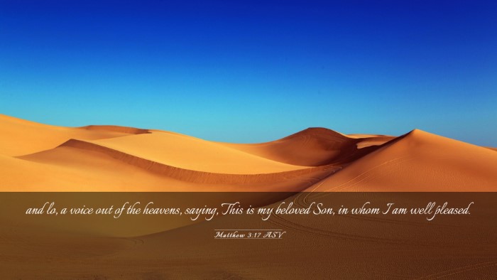 Picture 03 - Matthew 3:17 ASV Desktop Wallpaper - and lo, a voice out of the heavens, saying, This - Desktop Bible Verse Wallpaper