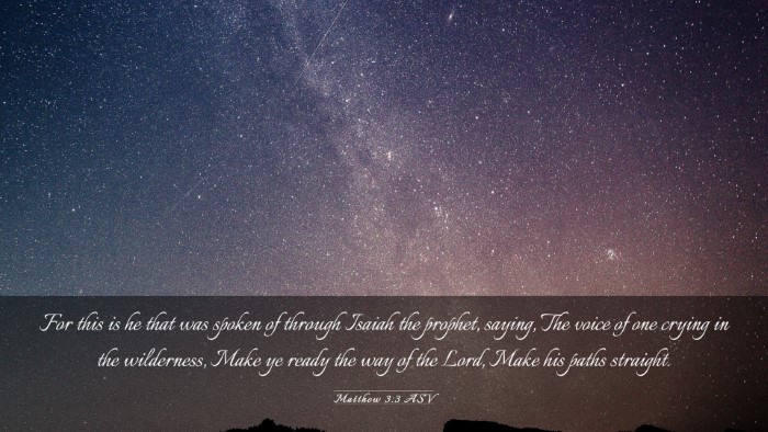 Picture 03 - Matthew 3:3 ASV Desktop Wallpaper - For this is he that was spoken of through Isaiah - Desktop Bible Verse Wallpaper