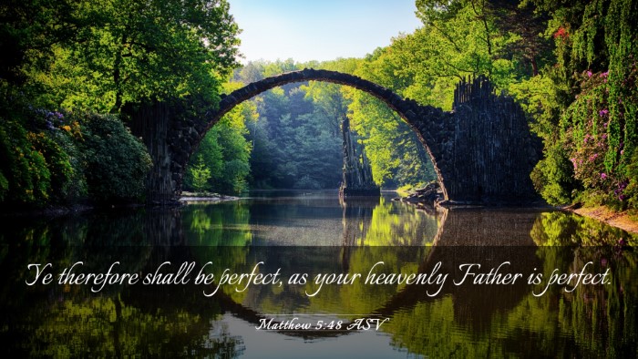 Picture 03 - Matthew 5:48 ASV Desktop Wallpaper - Ye therefore shall be perfect, as your heavenly - Desktop Bible Verse Wallpaper