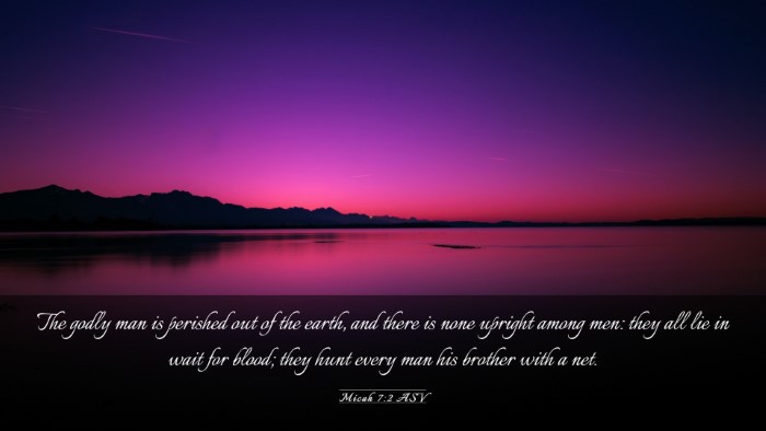 Picture 03 - Micah 7:2 ASV Desktop Wallpaper - The godly man is perished out of the earth, and - Desktop Bible Verse Wallpaper
