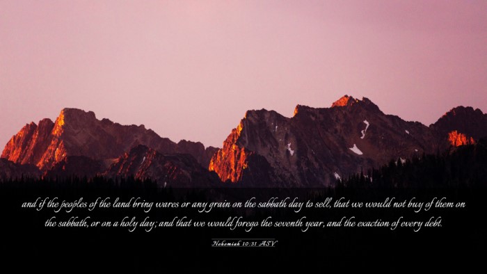 Picture 03 - Nehemiah 10:31 ASV Desktop Wallpaper - and if the peoples of the land bring wares or any - Desktop Bible Verse Wallpaper