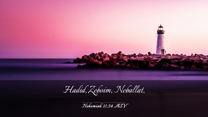Picture 03 - Nehemiah 11:34 ASV Desktop Wallpaper - Hadid, Zeboim, - Desktop Bible Verse Wallpaper