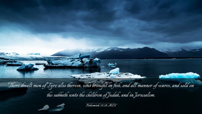Picture 03 - Nehemiah 13:16 ASV Desktop Wallpaper - There dwelt men of Tyre also therein, who brought - Desktop Bible Verse Wallpaper