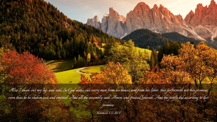 Picture 03 - Nehemiah 5:13 ASV Desktop Wallpaper - Also I shook out my lap, and said, So God shake - Desktop Bible Verse Wallpaper
