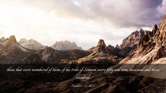 Picture 03 - Numbers 1:23 ASV Desktop Wallpaper - those that were numbered of them, of the tribe of - Desktop Bible Verse Wallpaper