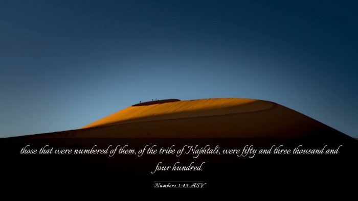 Picture 03 - Numbers 1:43 ASV Desktop Wallpaper - those that were numbered of them, of the tribe of - Desktop Bible Verse Wallpaper