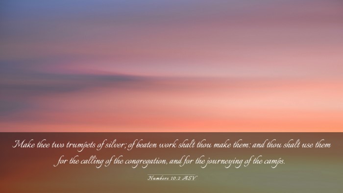 Picture 03 - Numbers 10:2 ASV Desktop Wallpaper - Make thee two trumpets of silver; of beaten work - Desktop Bible Verse Wallpaper