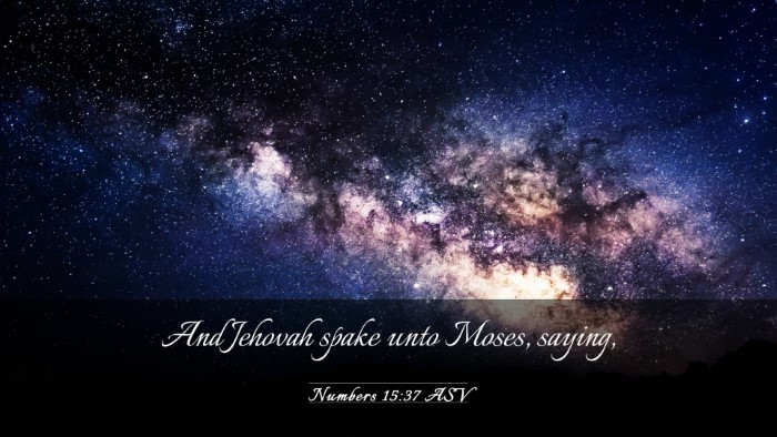 Picture 03 - Numbers 15:37 ASV Desktop Wallpaper - And Jehovah spake unto Moses, - Desktop Bible Verse Wallpaper