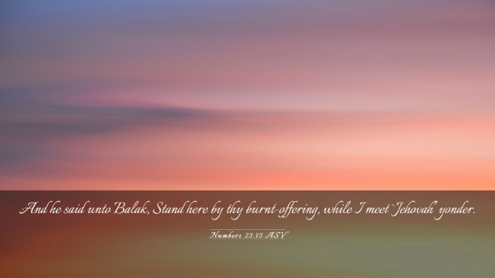 Picture 03 - Numbers 23:15 ASV Desktop Wallpaper - And he said unto Balak, Stand here by thy - Desktop Bible Verse Wallpaper