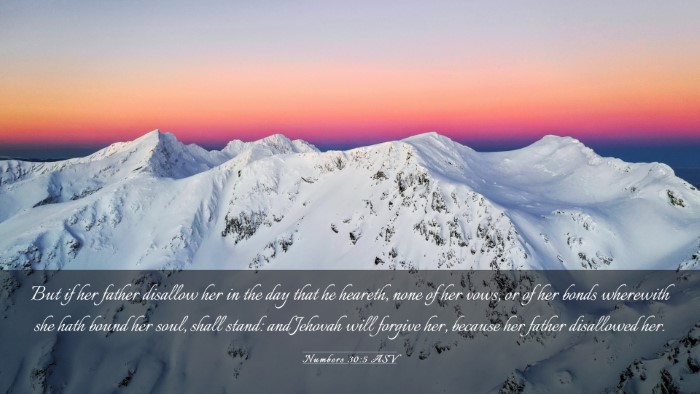Picture 03 - Numbers 30:5 ASV Desktop Wallpaper - But if her father disallow her in the day that he - Desktop Bible Verse Wallpaper