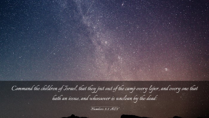 Picture 03 - Numbers 5:2 ASV Desktop Wallpaper - Command the children of Israel, that they put out - Desktop Bible Verse Wallpaper