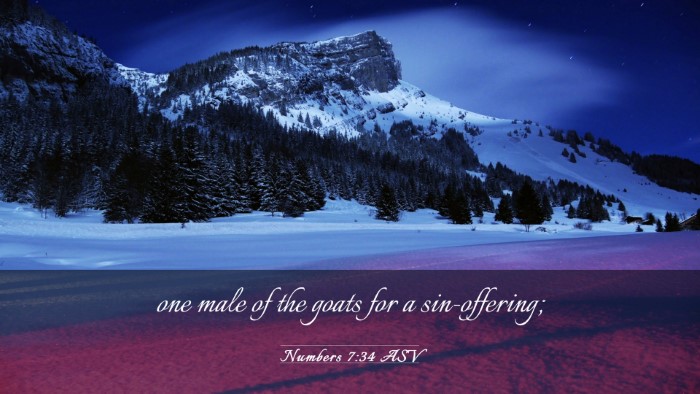 Picture 03 - Numbers 7:34 ASV Desktop Wallpaper - one male of the goats for a - Desktop Bible Verse Wallpaper
