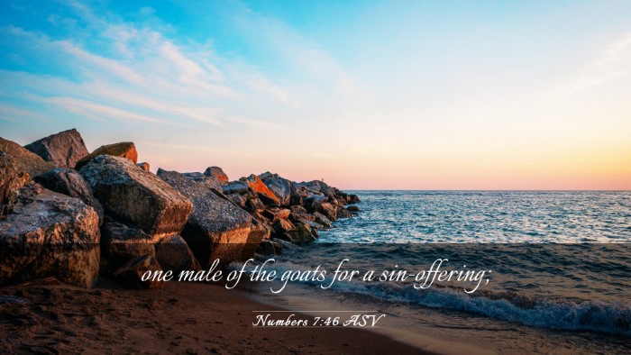 Picture 03 - Numbers 7:46 ASV Desktop Wallpaper - one male of the goats for a - Desktop Bible Verse Wallpaper