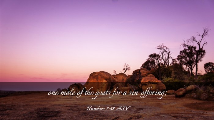 Picture 03 - Numbers 7:58 ASV Desktop Wallpaper - one male of the goats for a - Desktop Bible Verse Wallpaper