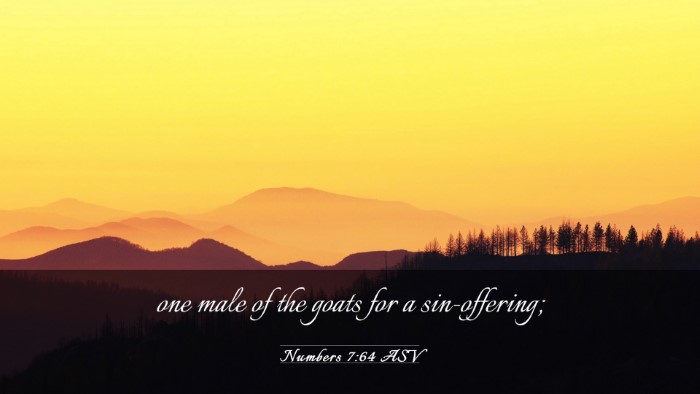 Picture 03 - Numbers 7:64 ASV Desktop Wallpaper - one male of the goats for a - Desktop Bible Verse Wallpaper
