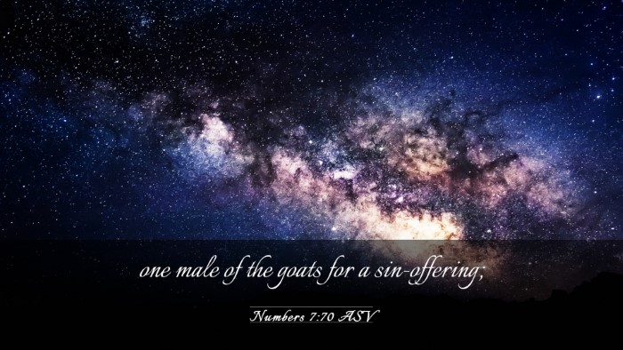 Picture 03 - Numbers 7:70 ASV Desktop Wallpaper - one male of the goats for a - Desktop Bible Verse Wallpaper