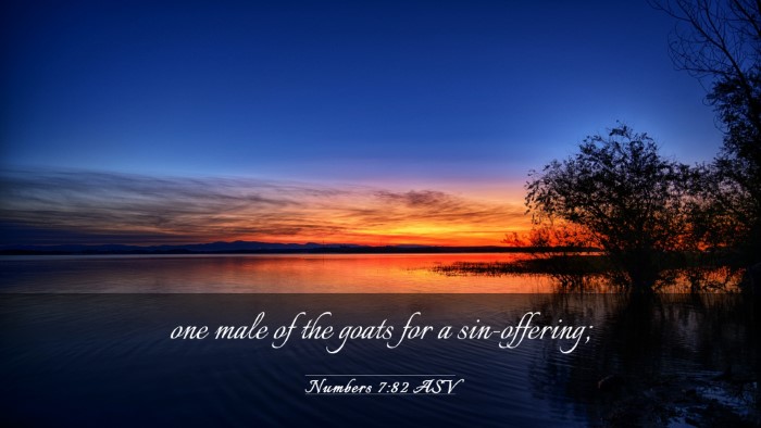 Picture 03 - Numbers 7:82 ASV Desktop Wallpaper - one male of the goats for a - Desktop Bible Verse Wallpaper