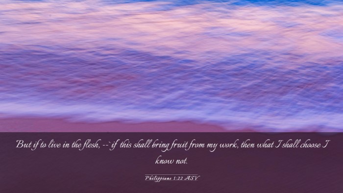 Picture 03 - Philippians 1:22 ASV Desktop Wallpaper - But if to live in the flesh, --`if' this shall - Desktop Bible Verse Wallpaper