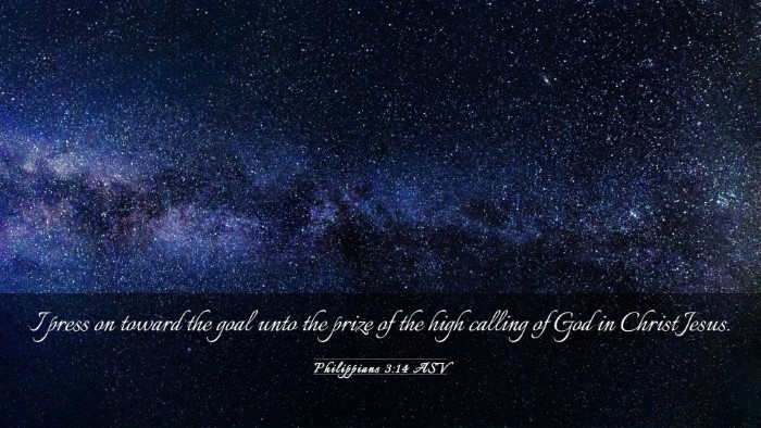 Picture 03 - Philippians 3:14 ASV Desktop Wallpaper - I press on toward the goal unto the prize of the - Desktop Bible Verse Wallpaper