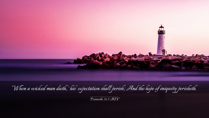 Picture 03 - Proverbs 11:7 ASV Desktop Wallpaper - When a wicked man dieth, `his' expectation shall - Desktop Bible Verse Wallpaper