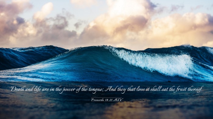 Picture 03 - Proverbs 18:21 ASV Desktop Wallpaper - Death and life are in the power of the tongue; - Desktop Bible Verse Wallpaper