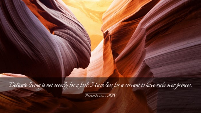 Picture 03 - Proverbs 19:10 ASV Desktop Wallpaper - Delicate living is not seemly for a fool; Much - Desktop Bible Verse Wallpaper