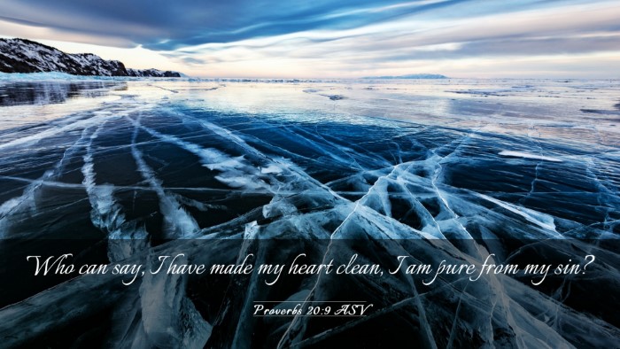 Picture 03 - Proverbs 20:9 ASV Desktop Wallpaper - Who can say, I have made my heart clean, I am - Desktop Bible Verse Wallpaper